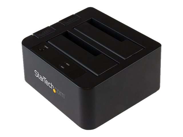Startech Dual-Bay USB 3.1 to SATA Hard Drive Docking Station, USB 3.1 (10 Gbps) Hard Drive Dock, External 2.53.5 SATA IIIIII, SSDHDD Docking Station, Hot-Swap Hard Drive Bay - Top-Loading - Storage controller - 2.5", 3.5" - USB 3.1 (Gen 2) - black
