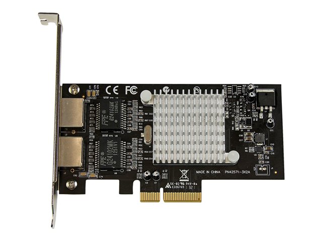 Startech Dual Port PCI Express (PCIe x4) Gigabit Ethernet Server Adapter - 2 Port Network Card - Intel i350 NIC - GbE Network Card (ST2000SPEXI) - Network adapter - PCIe 2.1 x4 - Gigabit Ethernet x 2