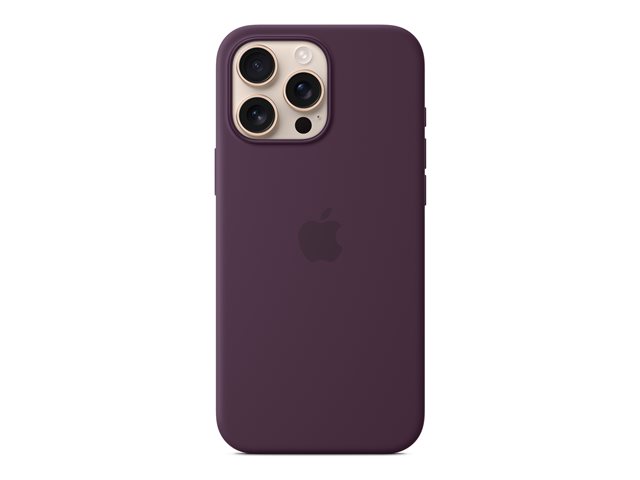 Apple - Protective cover for mobile phone - MagSafe compatibility - silicone - plum - for iPhone 16 Pro Max