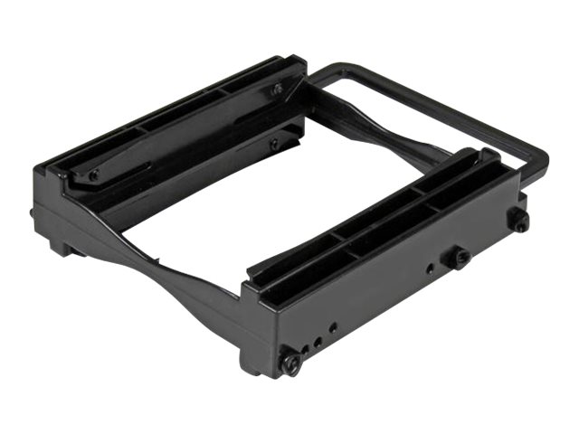 Startech Dual 2.5" SSD/HDD Mounting Bracket for 3.5" Drive Bay - Tool-Less Installation - 2-Drive Adapter Bracket for Desktop Computer (BRACKET225PT) - Storage bay adapter - 3.5" to 2 x 2.5" - black - for P/N: M2E4SFF8643, PEX4SFF8643, U2M2E125
