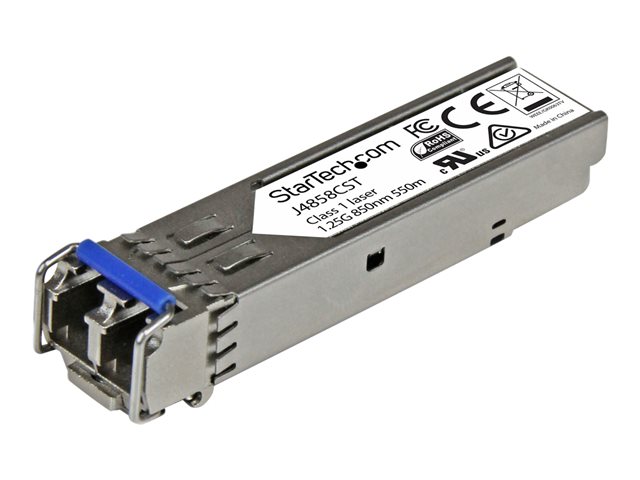 Startech HPE J4858C Compatible SFP Module, 1000BASE-SX, 1GbE Multi Mode (MMF) Fiber Optic Transceiver, 1GE Gigabit Ethernet SFP, LC Connector, 550m, 850nm, DDM, HPE 1400, 1700, 1820 - Lifetime Warranty (J4858CST) - SFP (mini-GBIC) transceiver module (equi