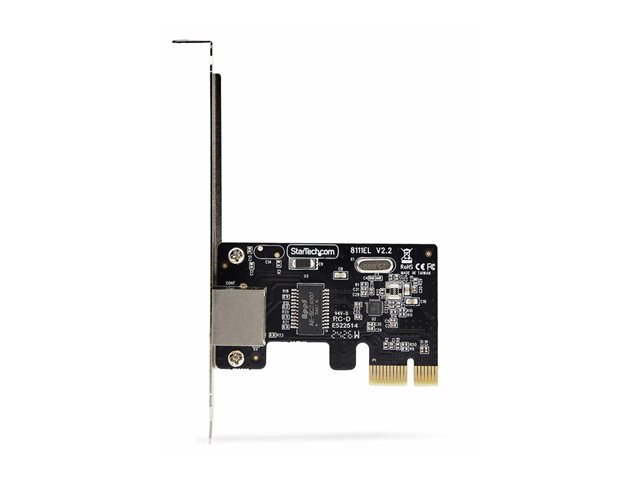 Startech 1-Port Gigabit PCIe Network Adapter Card, TAA Compliant - Network adapter - PCI Express x1 low profile - Gigabit Ethernet x 1 - black - TAA Compliant