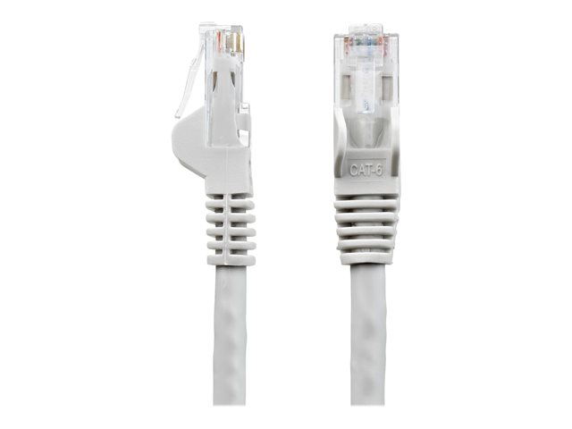 StarTech.com 100ft CAT6 Ethernet Cable, 10 Gigabit Snagless RJ45 650MHz 100W PoE Patch Cord, CAT 6 10GbE UTP Network Cable w/Strain Relief, Gray, Fluke Tested/Wiring is UL Certified/TIA - Category 6 - 24AWG (N6PATCH100GR) - patch cable - 30.5 m - grey