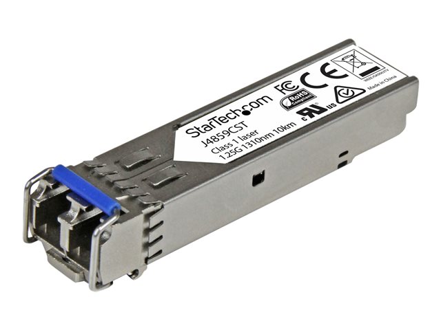 Startech HPE J4859C Compatible SFP Module, 1000BASE-LX, 1GbE Single Mode (SMF)/Multi Mode MMF Fiber Optic Transceiver, LC Connector, 10km, 1310nm, DDM, HPE 1400, 1700, 1820, Mini GBIC - Lifetime Warranty (J4859CST) - SFP (mini-GBIC) transceiver module (eq