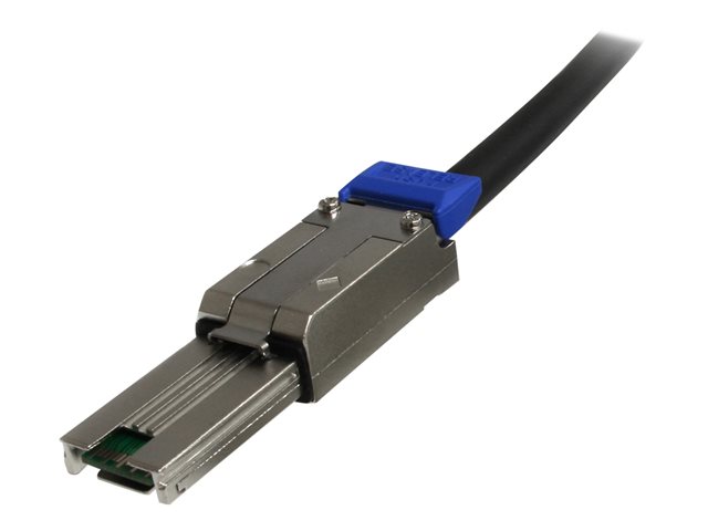 StarTech 2m External Mini SAS Cable - Serial Attached SCSI SFF-8088 to SFF-8088 - 2x SFF-8088 (M) - 2 meter, Black (ISAS88882) - SAS external cable - TAA Compliant - SAS 6Gbit/s - 4-Lane - 26 pin 4x Shielded Mini MultiLane SAS (SFF-8088) (P) to 26 pin 4x 