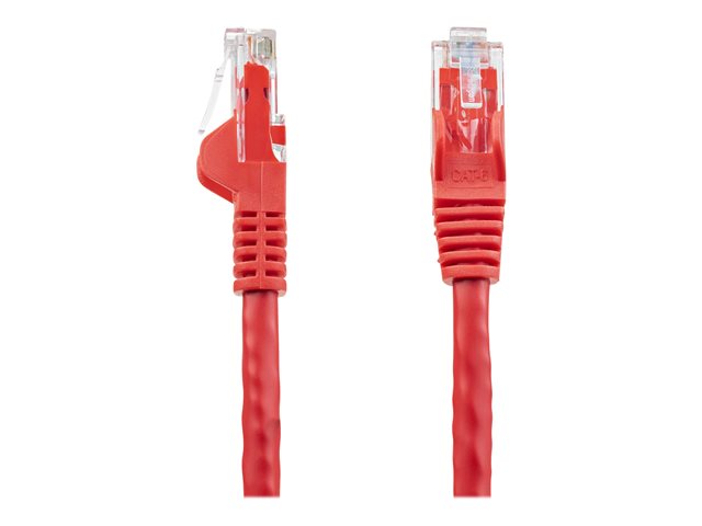 Startech 75ft CAT6 Ethernet Cable, 10 Gigabit Snagless RJ45 650MHz 100W PoE Patch Cord, CAT 6 10GbE UTP Network Cable w/Strain Relief, Red, Wiring is UL Certified/TIA - Category 6 - 24AWG (N6PATCH75RD) - Patch cable - RJ-45 (M) to RJ-45 (M) - 22.9 m - UTP