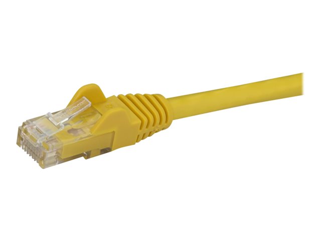 StarTech.com 1m CAT6 Ethernet Cable, 10 Gigabit Snagless RJ45 650MHz 100W PoE Patch Cord, CAT 6 10GbE UTP Network Cable w/Strain Relief, Yellow, Wiring is UL Certified/TIA - Category 6 - 24AWG (N6PATC1MYL) - patch cable - 1 m - yellow