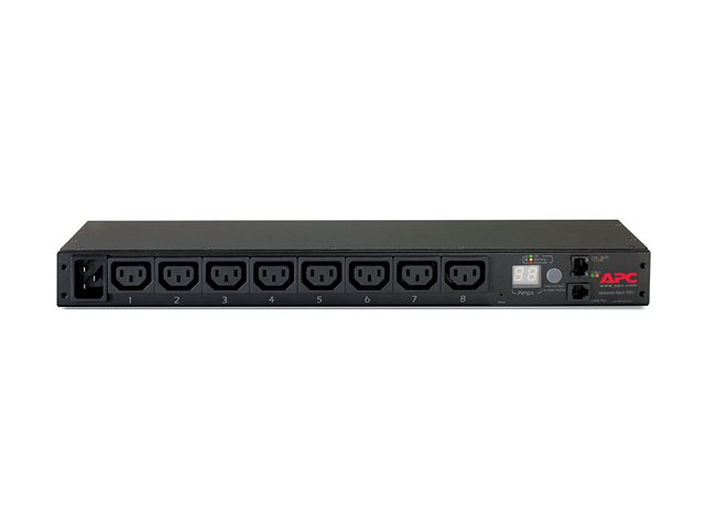 APC Metered Rack PDU AP7821B - Power distribution unit (rack-mountable) - AC 100-240 V - Ethernet 10/100 - input: IEC 60320 C20 - output connectors: 8 (power IEC 60320 C13) - 1U - 2.4 m cord - for P/N: SRTL2K2RM1UWC, SRTL2K2RM1UWNC, SRTL3KRM1UIC, SRTL3KRM