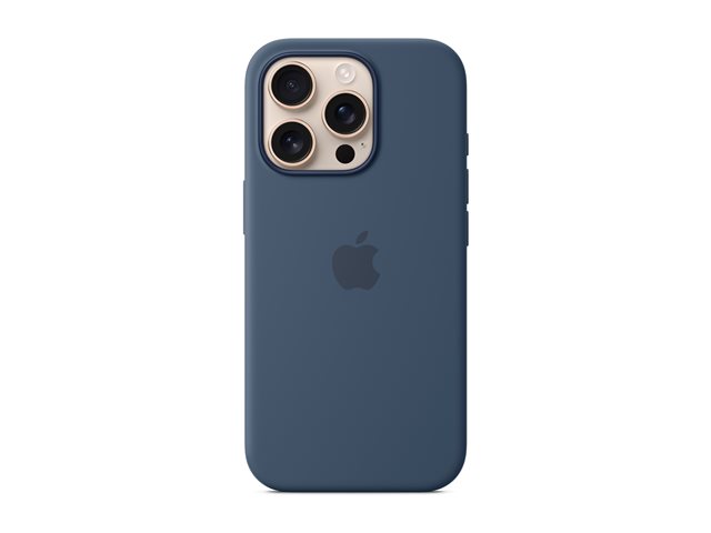 Apple - Protective cover for mobile phone - MagSafe compatibility - silicone - denim - for iPhone 16 Pro
