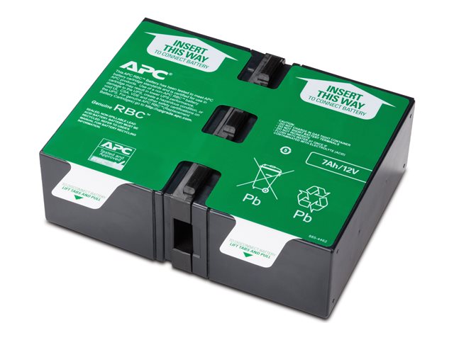 APC Replacement Battery Cartridge #123 - UPS battery - 1 x battery - Lead Acid - for P/N: BX1350M, BX1350M-LM60, SMT750RM2UCNC, SMT750RM2UNC, SMT750RMI2UC, SMT750RMI2UNC