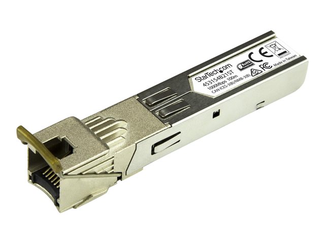Startech HPE 453154-B21 Compatible SFP Module, 1000BASE-T, SFP to RJ45 Cat6/Cat5e, 1GE Gigabit Ethernet SFP, RJ-45 (Copper) 100m, HPE 6120XG, 6120G, Flex Fabric, Mini GBIC SFP Module - Lifetime Warranty (453154B21ST) - SFP (mini-GBIC) transceiver module (