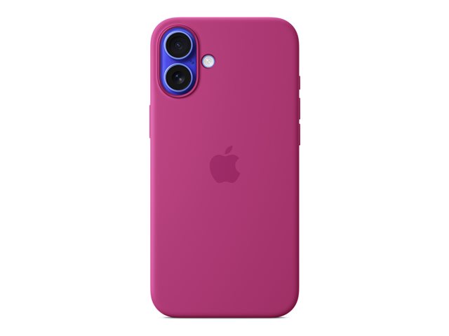 Apple - Protective cover for mobile phone - MagSafe compatibility - silicone - Fuchsia - for iPhone 16 Plus