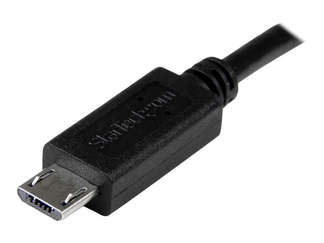 StarTech 8in Micro USB to Micro USB Cable - Male to Male - Micro USB OTG Cable for Your Mobile Device (UUUSBOTG8IN) - USB cable - Micro-USB Type B (M) to Micro-USB Type B (M) - USB OTG - 20.32 cm - black