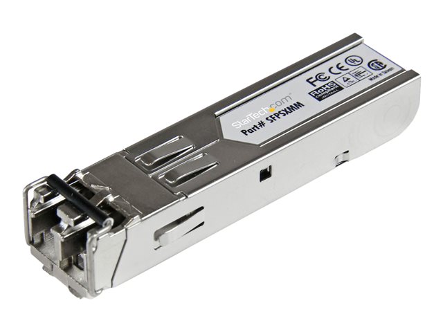 Startech MSA Uncoded Compatible SFP Module, 1000BASE-SX, 1GbE Multi Mode (MMF) Fiber Optic Transceiver, 1GE Gigabit Ethernet SFP, LC Connector, 550m, 850nm, DDM, 1Gbps Mini GBIC Module - Lifetime Warranty (SFPSXMM) - SFP (mini-GBIC) transceiver module - 1