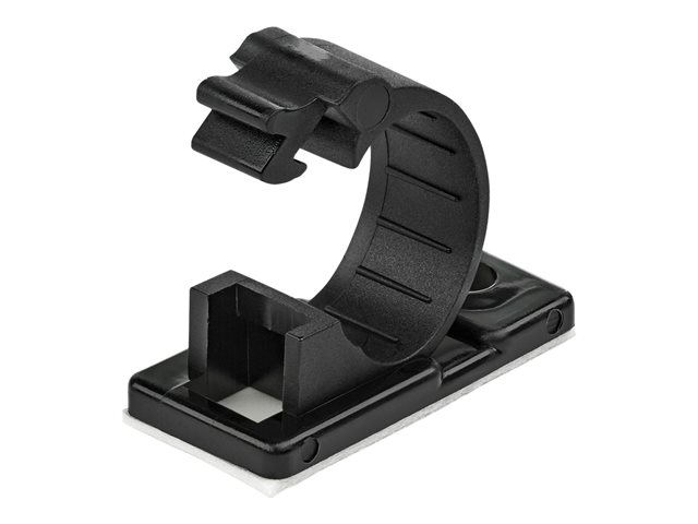 Startech 100 Adhesive Cable Management Clips Black, Network/Ethernet/Office Desk/Computer Cord Organizer, Sticky Cable/Wire Holders, Nylon Self Adhesive Clamp UL/94V-2 Fire Rated - Nylon 66 Plastic - TAA (CBMCC2) - Cable clips - black - TAA Compliant (pac