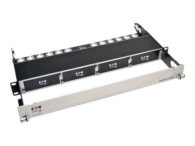 Eaton Tripp Lite Series High Density Copper Fiber Enclosure Panel 4-Cassette Capacity 1U - network device enclosure - 1U - 19"