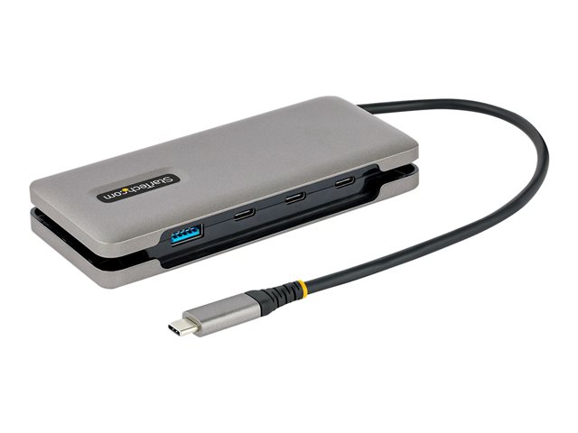 StarTech.com 4-Port USB-C Hub, 1x USB-A and 3x USB-C Ports, USB 3.1 10Gbps, Bus Powered, USB Type C Hub with 9.8in (25cm) Wrap-Around Cable, Portable USB-C to USB-A Hub - USB Expansion Hub (HB31CM1A3CB) - hub - 4 ports
