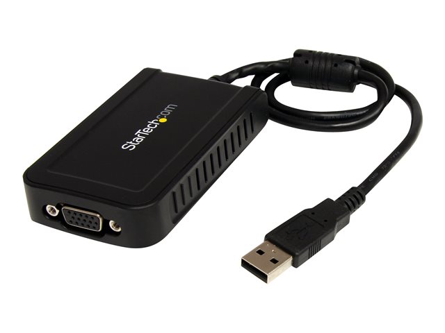 StarTech USB to VGA Adapter - 1920x1200 - External Video & Graphics Card - Dual Monitor Display Adapter - Supports Windows (USB2VGAE3) - USB / VGA adapter - TAA Compliant - USB (M) to HD-15 (VGA) (F) - USB 2.0 - 50 cm - 1920 x 1200 (WUXGA) support - grey 