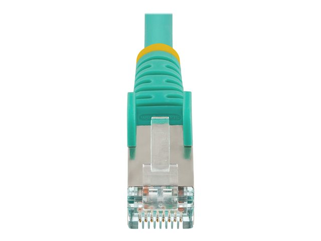 Startech 7.5m CAT6a Ethernet Cable - Aqua - Low Smoke Zero Halogen (LSZH) - 10GbE 500MHz 100W PoE++ Snagless RJ-45 w/Strain Reliefs S/FTP Network Patch Cord - Patch cable - RJ-45 (M) to RJ-45 (M) - 7.5 m - S/FTP - CAT 6a - IEEE 802.3bt - halogen-free, mol