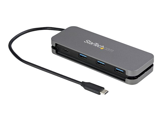 StarTech.com 4 Port USB C Hub - 3x USB-A/1xUSB-C - 5Gbps USB 3.0 Type-C Hub (3.2 Gen 1) - Bus Powered - 11.2" Cable w/ Cable Management (HB30CM3A1CB) - hub - 4 ports