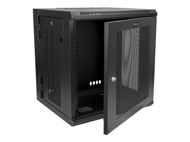 Startech 12U 19" Wall Mount Network Cabinet, 20" Deep 4 Post Hinged Locking IT Computer Equipment Enclosure with Shelf, Flexible Vented Switch Depth Data Rack Cisco 3850, 2960 Series - 12U Vented Cabinet (RK1224WALHM) - Rack enclosure cabinet - wall mount