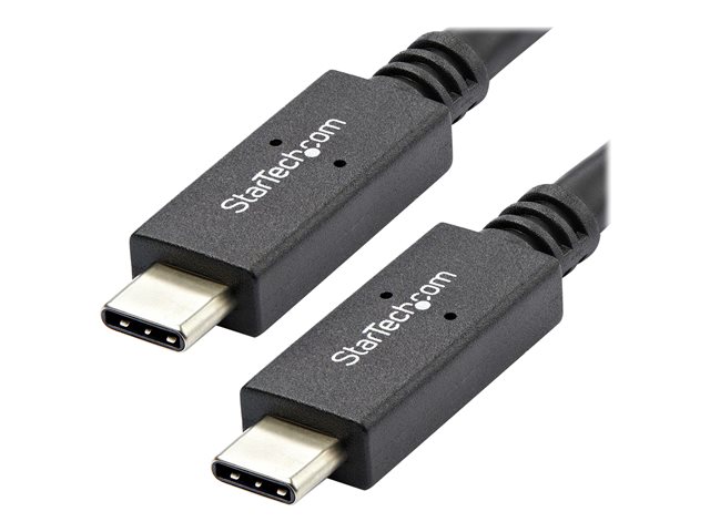 StarTech USB C Cable - 3 ft / 1m - with Power Delivery (USB PD) - Power Pass Through Charging - USB to USB Cord (USB31C5C1M) - USB cable - USB-C (M) to USB-C (M) - USB 3.1 - 5 A - 1 m - black - for P/N: CDP2HVGUASPD, DKT30CHPD3, DKT30CHVSDPD, DKT31CMDPHPD