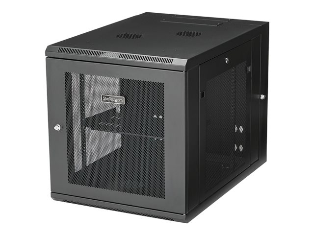Startech 12U 19" Wall Mount Network Cabinet, 4 Post 24" Deep Hinged Server Room Data Cabinet- Locking Computer Equipment Enclosure with Shelf, Flexible Vented IT Rack, Pre-Assembled - 12U Vented Cabinet (RK1232WALHM) - Rack enclosure cabinet - wall mounta