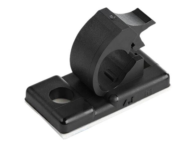 Startech 100 Adhesive Cable Management Clips Black, Network/Ethernet/Office Desk/Computer Cord Organizer, Sticky Cable/Wire Holders, Nylon Self Adhesive Clamp UL/94V-2 Fire Rated - Nylon 66 Plastic - TAA (CBMCC1) - Cable clips - black - TAA Compliant (pac