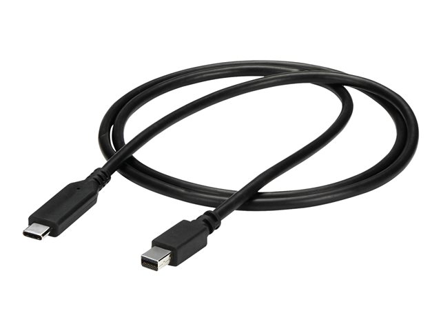 StarTech.com 1m / 3.3ft USB-C to Mini DisplayPort Cable - 4K 60Hz - Black - USB 3.1 Type C to mDP Adapter (CDP2MDPMM1MB) - Adapter cable - USB-C (M) to Mini DisplayPort (M) - USB 3.1 / Thunderbolt 3 / DisplayPort 1.2 - 1 m - 4K60Hz (3840 x 2160) support -