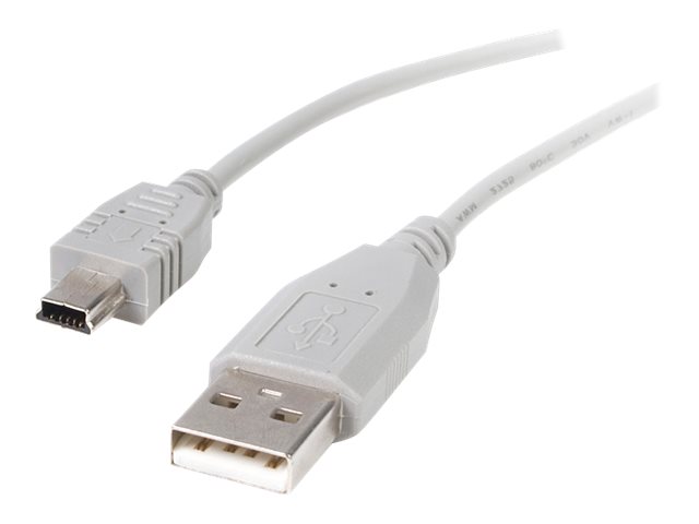 StarTech 6 in. USB to Mini USB Cable - USB 2.0 A to Mini B - Gray - Mini USB Cable (USB2HABM6IN) - USB cable - USB (M) to mini-USB Type B (M) - USB 2.0 - 15 cm - grey - for P/N: USB2002EXT2, USBEXTAA10BK, USBEXTAA3BK, USBEXTAA6BK, USBPLATE4