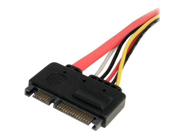 StarTech 12in 22 Pin SATA Power and Data Extension Cable - 1ft SATA data power Extension - 12 inch SATA Extension - SATA extension cable - SATA combo (F) to SATA combo (M) - 30.5 cm - red