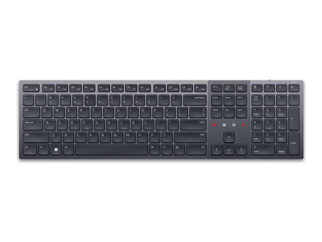 Dell Pro Premium Collaboration KB900 - Keyboard - collaboration - backlit - wireless - 2.4 GHz, Bluetooth 5.1 - QWERTY - UK - graphite - with 3 years NBD Advance Exchange