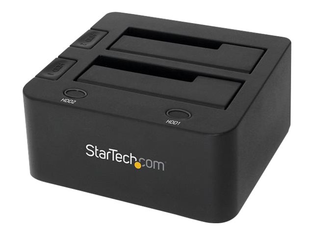 Startech Dual-Bay USB 3.0 to SATA Hard Drive Docking Station, USB Hard Drive Dock, External 2.53.5 SATA IIIIII, SSDHDD Docking Station, Hot-Swap Hard Drive Bay - Top-Loading - Storage controller - 2.5", 3.5" - SATA 6Gb/s - USB 3.0 - black - for P/N: SVA12