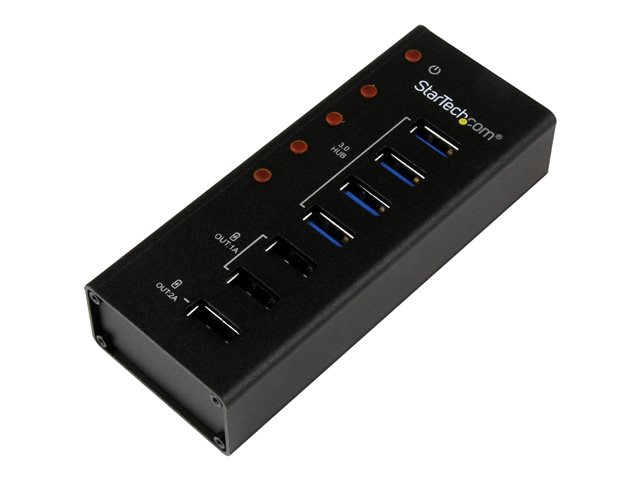 Startech 7 Port USB 3.0 Charging Hub - 4 x USB-A, 3 x USB-A Dedicated Charging Ports - Powered Mountable USB Charging Station (ST4300U3C3) - Hub - 4 x SuperSpeed USB 3.0 - desktop - for P/N: PEXUSB3S3GE, SVA12M5NA, USB312SAT3CB, USB315CB2M, USBLT1MWS, USB