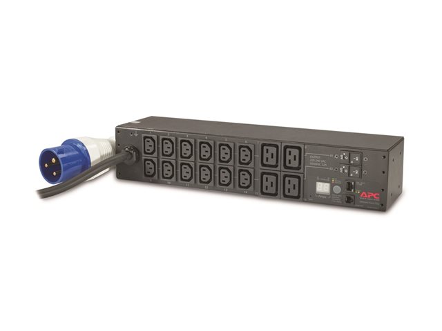 APC Metered Rack PDU AP7822B - Power distribution unit (rack-mountable) - AC 200/208/230 V - input: IEC 60309 32A - output connectors: 16 (power IEC 60320 C13, IEC 60320 C19) - 2U - 3.66 m cord - for P/N: SCL500RM1U, SCL500RMI1U, SMX1500RM2UCNC, SMX2KR2UX