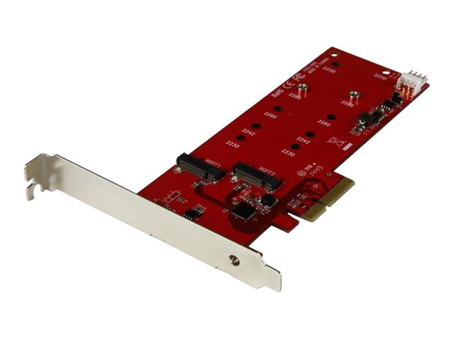 StarTech.com 2x M.2 SATA SSD Controller Card - PCIe - PCI Express M.2 SATA III Controller - NGFF Card Adapter (PEX2M2) - Storage controller - M.2 - M.2 Card / SATA 6Gb/s - PCIe 2.0 x2 - for P/N: BNDTB10GI, BNDTB210GSFP, BNDTB310GNDP, BNDTB410GSFP, BNDTB4M