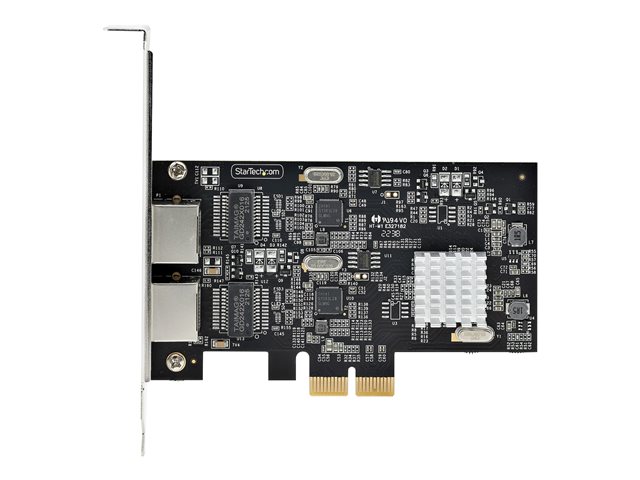 Startech 2-Port 2.5Gbps NBASE-T PCIe Network Card, Intel I225-V, Dual-Port Computer Network Card, Multi-Gigabit NIC, PCI Express Server LAN Card, Desktop Ethernet Interface - Network adapter - PCIe 2.0 x2 low profile - 10M/100M/1G/2.5 Gigabit Ethernet x 2