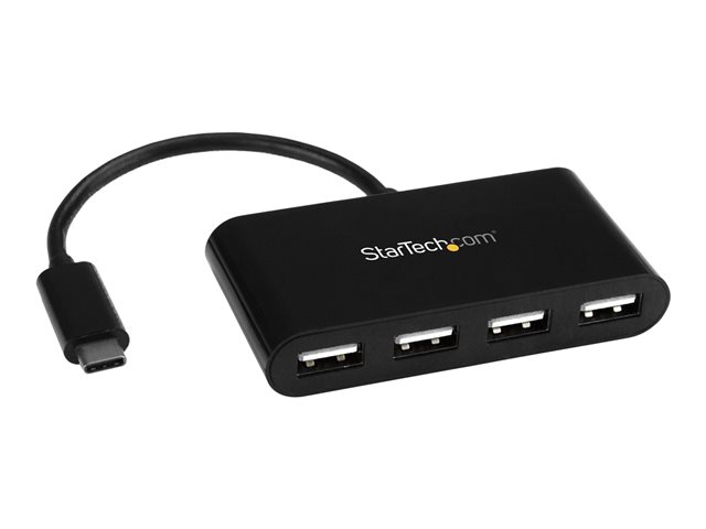 Startech 4-Port USB-C Hub - USB-C to 4x USB-A Hub Adapter - Mini USB 2.0 Hub - Bus-powered USB Type-C Port Expander (ST4200MINIC) - Hub - 4 x USB 2.0 - desktop