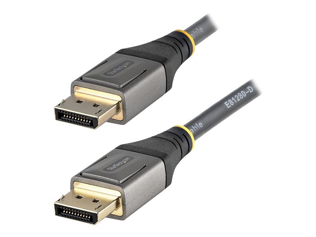 StarTech 16ft (5m) VESA Certified DisplayPort 1.4 Cable, 8K 60Hz HDR10, Ultra HD 4K 120Hz DP Video Cable, DisplayPort to DisplayPort Cable, DP Cord for Monitors/Displays, M/M - DP 1.4 Cable with Latches (DP14VMM5M) - DisplayPort cable - DisplayPort (M) to