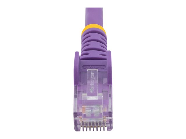 StarTech.com 50cm CAT6 Ethernet Cable, 10 Gigabit Snagless RJ45 650MHz 100W PoE Patch Cord, CAT 6 10GbE UTP Network Cable w/Strain Relief, Purple, Fluke Tested/Wiring is UL Certified/TIA - Category 6 - 24AWG (N6PATC50CMPL) - network cable - 50 cm - purple