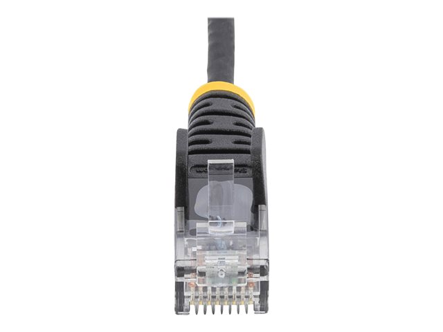 Startech 1.5m Slim LSZH CAT6 Ethernet Cable, 10 Gigabit Snagless RJ45 100W PoE Patch Cord, CAT 6 10GbE UTP Network Cable w/Strain Relief, Black, ETL/Low Smoke Zero Halogen - Category 6 - 28AWG (N6PAT150CMBKS) - Patch cable - RJ-45 (M) to RJ-45 (M) - 1.5 m