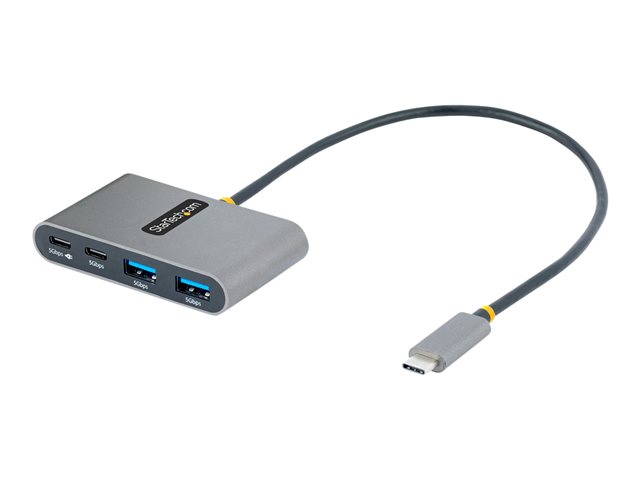 StarTech.com 4-Port USB-C Hub with 100W Power Delivery Pass-Through Charging, 2x USB-A + 2x USB-C, 5Gbps, USBC Hub w/ 1ft (30cm) Long Cable, Portable Laptop USB Type-C to USB-A/C Hub - USB 3.0 Expansion Hub (5G2A2CPDB-USB-C-HUB) - Hub - 2 x USB 3.2 Gen 1 