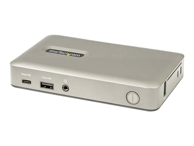 Startech USB C Dock, USB-C to DisplayPort 4K 30Hz or VGA, Mini USB-C Laptop Docking Station with 65W Power Delivery Pass-Through Charging, 4-Port USB 3.1 Gen 1 Hub, GbE - Universal USB Type C Port Replicator (DKM30CHDPDUE) - Docking station - USB-C 3.2 Ge