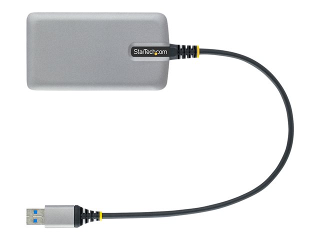 Startech 3-Port USB Hub with Ethernet, 3x USB-A Ports, Gigabit Ethernet RJ45, USB 3.0 5Gbps, Bus-Powered, USB Hub w/ GbE and 1ft/30cm Long Cable, Portable Laptop USB Hub - USB Expansion Hub w/ Ethernet Adapter (5G3AGBB-USB-A-HUB) - Hub - 3 x USB 3.2 Gen 1