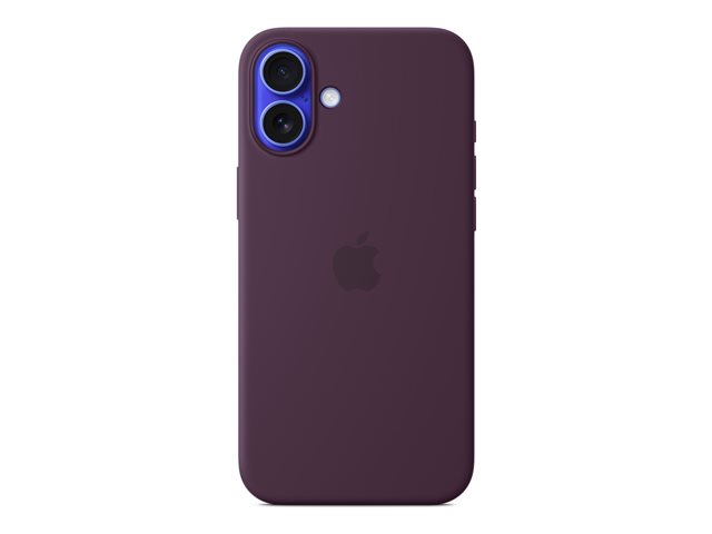Apple - Back cover for mobile phone - MagSafe compatibility - silicone - plum - for iPhone 16 Plus