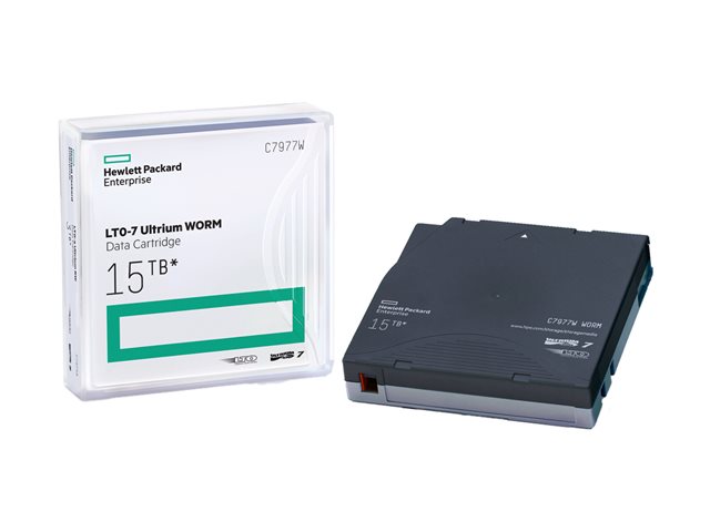 HPE Ultrium WORM Data Cartridge - LTO Ultrium WORM 7 - 6 TB / 15 TB - write-on labels
