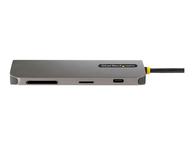Startech USB C Multiport Adapter, 4K 60Hz HDMI Video, 3 Pt 5Gbps USB-A Hub, 100W Power Delivery Pass-Through, GbE, SD/MicroSD, USB Type-C Mini Travel Dock, 12" / 30cm Cable - USB C Laptop Docking Station - Docking station - USB-C / Thunderbolt 3 / Thunder
