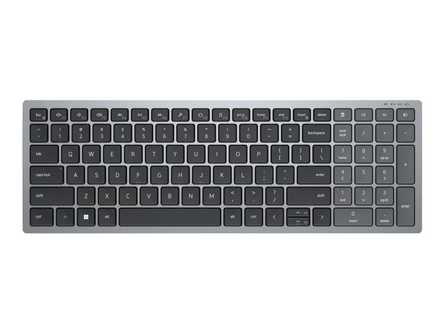 Dell KB740 - keyboard - compact, multi device - QWERTY - UK - titan grey Input Device