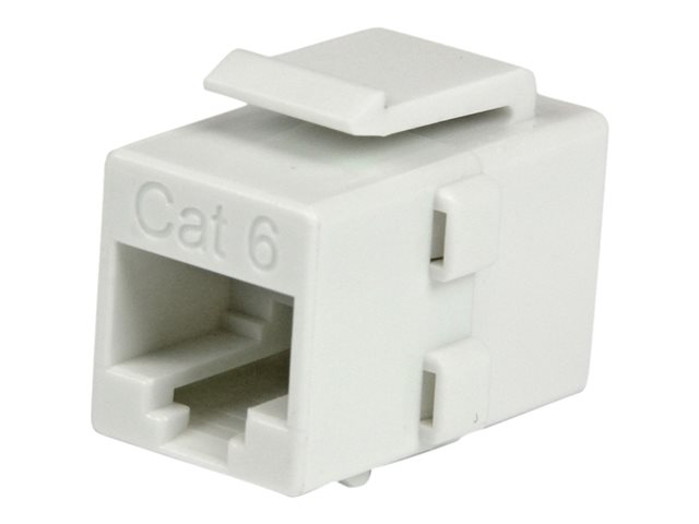 Startech White Cat 6 RJ45 Keystone Jack Network Coupler F/F - RJ45 Coupler - Cat6 Coupler - F/F Cat6 Keystone Jack White Modular (C6KEYCOUPLWH) - Network coupler - RJ-45 (F) to RJ-45 (F) - CAT 6 - white