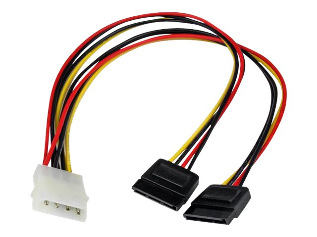 StarTech 12in LP4 to 2x SATA Power Y Cable Adapter - Molex to to Dual SATA Power Adapter Splitter - Power adapter - 4 PIN internal power (M) to SATA power (F) - for P/N: BRACKET125PTP, HSB13SATSASB, HSB1SATSASBA, HSB1SATSASVA, HSB43SATSASB, S322M225R